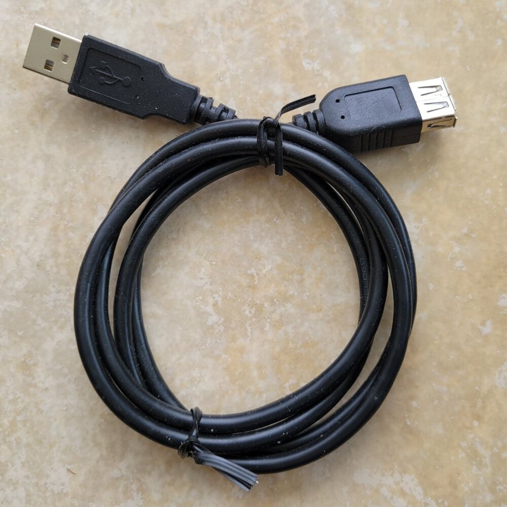 USB Extension Cable, Black - Picture 2 of 3